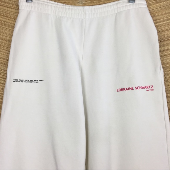 PANGAIA x Lorraine Schwartz Collab Unisex White Sweet Pants Size M - Picture 8 of 12